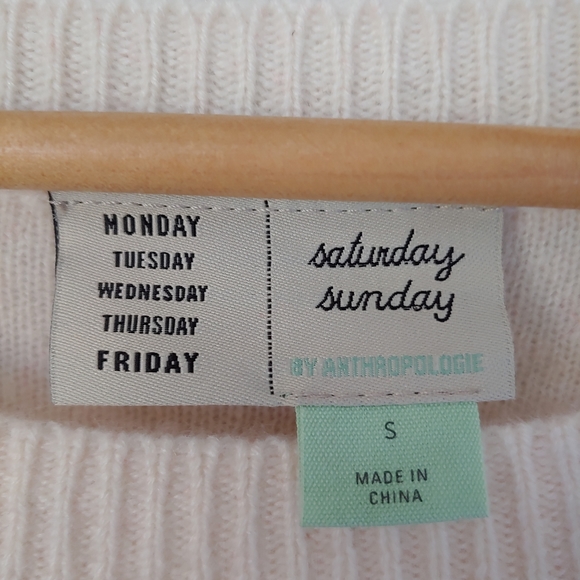 Anthropologie Saturday Sunday Emmeline Cashmere Crewneck Sweater Size Small - Picture 14 of 16